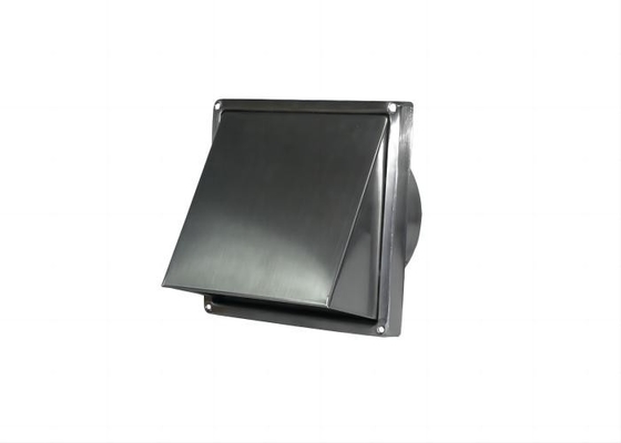 Edelstahl-Wandluftlüftenextraktor Ventilator Gitter &amp; Nicht-Rückkehr-Flappen 150mm 6 Zoll
