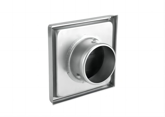 Neue Ankünfte 100mm Lüftungskanal Grill Edelstahl Wand Quadrat Trockner Extraktor Ventilator Steckdose