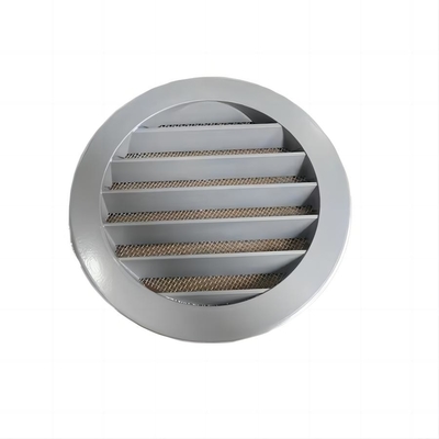 Druckguss Wand Rund Außen Aluminium Runde Außen Wetter Lüftungsöffnung Abdeckung Gitter Ausgang Louvers mit Fly Screen Mesh