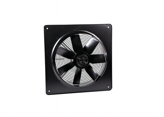 10 Zoll niedriggeschwindig 220 V Quadrat Axial Flow Auspuffventilator Schwarz 1400 Rpm mit Einfachmaschen Abdeckung für Lüftungssysteme