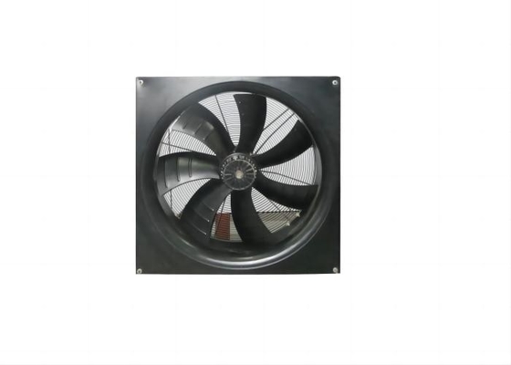 10 Zoll niedriggeschwindig 220 V Quadrat Axial Flow Auspuffventilator Schwarz 1400 Rpm mit Einfachmaschen Abdeckung für Lüftungssysteme