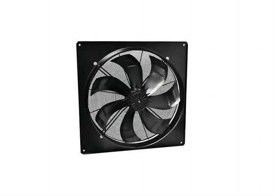 220V Hochgeschwindigkeitsquadratischer axaler Abflussventilator Schwarz 12 In 2800rpm mit Doppelnetzdeckel für HVAC-Systeme