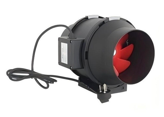 150 mm schwarzer Kunststoff-Inline-Mischflussventilator