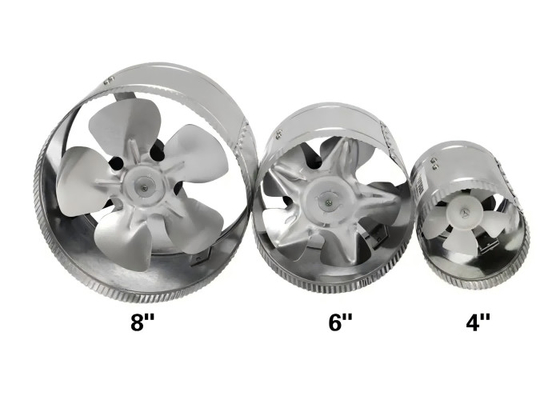 6 Zoll 240 CFM Booster-Ventilator Inline-Kanalventilationsblaser für HVAC-Auspuff und Einlass 5,5'Erdung Stromkabel